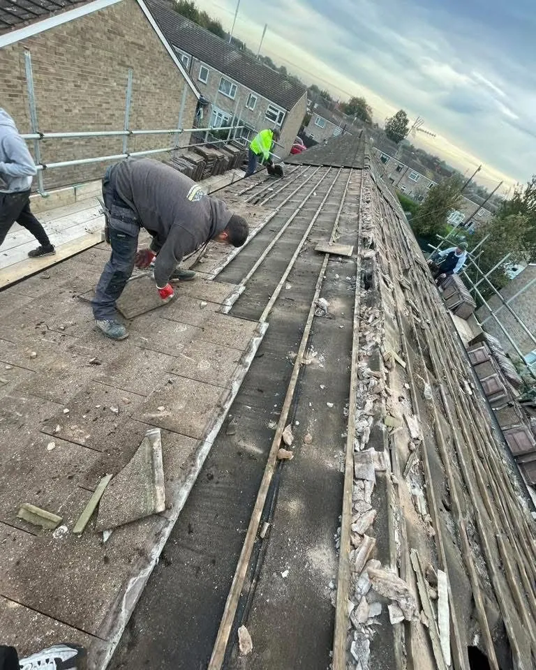 Roof strip and re-felt in progress in Okehampton