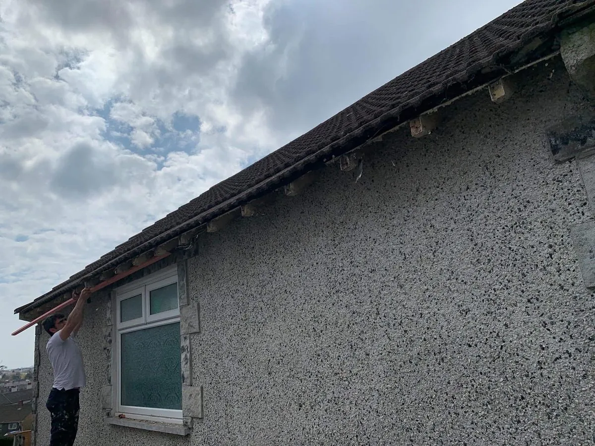 White uPVC fascias and soffits on a bungalow in Okehampton